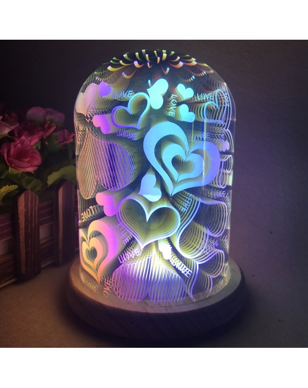 3D Glass Romanic Night Light