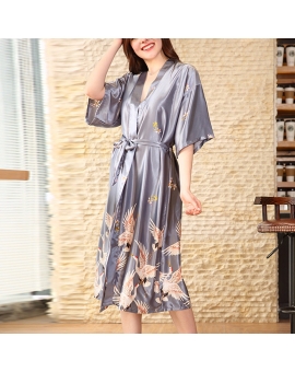 Bamboo Satin Long Kimono