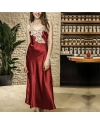 Bamboo Satin Lace Trim Nightgown