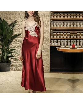 Bamboo Satin Lace Trim Nightgown