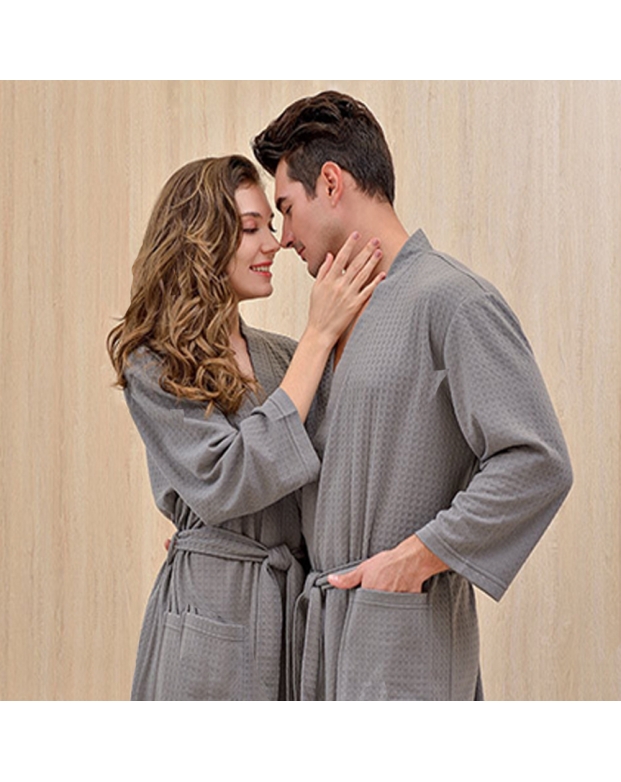 Bamboo Waffle-knit Bathrobe