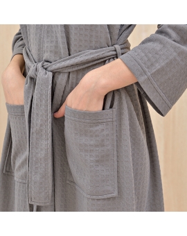 Bamboo Waffle-knit Bathrobe