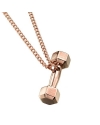 Dumbbell Fitness Titanium Necklace