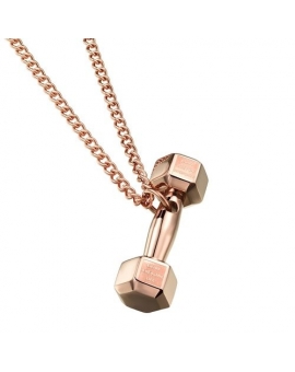 Dumbbell Fitness Titanium Necklace