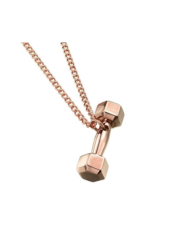 Dumbbell Fitness Titanium Necklace