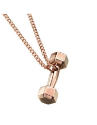 Dumbbell Fitness Titanium Necklace