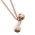 Dumbbell Fitness Titanium Necklace
